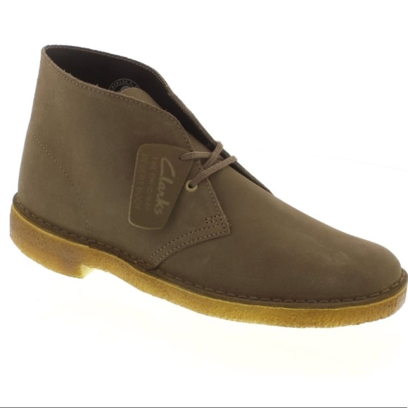 clarks desert boot olive suede